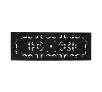 Relaxdays Felpudo Estrecho Goma, Rectangular, Alfombra Escalera, Peldaños y Escalones, 75 x 25 cm, Antideslizante, Negro