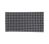 Relaxdays Felpudo goma con agujeros 100 x 50 cm negro