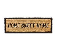 Relaxdays Felpudo HOME SWEET HOME marrón claro,negro