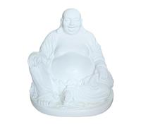 Relaxdays Figura Budai Sonriente, decoración Vintage jardín y salón, Resistente a Intemperie y heladas, 45x43x43 cm, bla