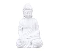 Relaxdays Figura de buda de 30 cm blanco