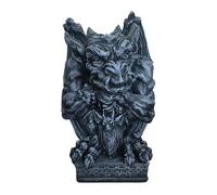 Relaxdays Figura de gárgola Decorativa gótica en poliresina, Resistente a UV e Intemperie, 42x28x28 cm, Gris