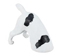 Relaxdays Figura de jardín perro cavando blanco,negro
