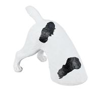 Relaxdays Figura de jardín perro cavando blanco,negro