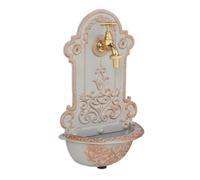 Relaxdays Fuente de pared decorativa en oro y gris oro,gris