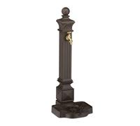 Relaxdays Fuente de pie antigua 82 cm marrón oscuro