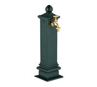 Relaxdays Fuente de pie vintage 47 cm verde oscuro,oro