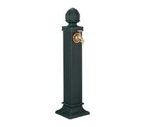 Relaxdays Fuente de pie vintage 80 cm verde oscuro,oro