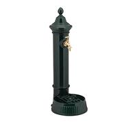 Relaxdays Fuente Jardín Retro, Aluminio, Verde Oscuro, 72 x 26 x 31 cm | Al x An x Fon 72 x 26 x 31 cm, fuente de agua para jardín y terraza