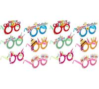 Relaxdays Gafas de Fiesta para Cumpleaños, Accesorio Divertido, Decoración Happy Birthday, Plástico-Papel, Multicolor, (10024250), color/modelo surtido (Paquete de 2)