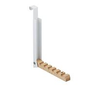 Relaxdays Gancho plegable para puerta en blanco blanco,marrón claro