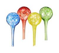 Relaxdays Set de 4 globos de riego de colores azul,verde,rojo