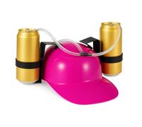 Relaxdays Gorra Cerveza para Dos Latas, PVC, 13 x 32 x 28 cm