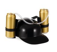 Relaxdays Gorra Cerveza para Dos Latas, PVC, 13 x 32 x 28 cm
