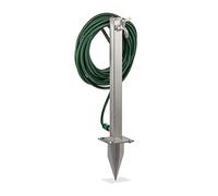 Relaxdays Grifo de pie acero inoxidable con estaca plata