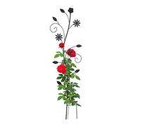 Relaxdays Guía para Plantas Trepadoras, 110x34x1 cm, Vintage, Soporte Enredadera, Metal, Jardín, Independiente, Negro
