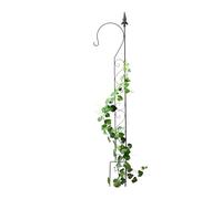 Relaxdays Guía para Plantas Trepadoras, con Gancho, 145 x 27 cm, Soporte Enredadera, Metal, Jardín, Independiente, Negro