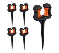 Relaxdays Set de 5 guías para mangueras de jardín naranja,negro