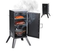 Relaxdays Horno ahumador para carne y pescado negro,plata