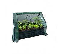 Relaxdays huerto Elevado con Invernadero para Flores, Plantas y Verduras, 92x125x95 cm, jardín Verde
