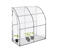Relaxdays Invernadero Tomates, Cubierta PVC, Medidas: 215 x 200 x 100 cm, Mini Huerto Accesible, Transparente/Negro