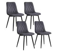 Silla de comedor, cocina y salón, terciopelo tapizada, set de sillas