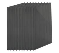 Relaxdays Juego de 10 Placas alveolares, 6 mm, para Invernadero, Antracita