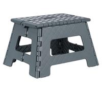 Relaxdays, juego de 10 taburetes plegables, ideales para camping, taburetes para niños, aptos para un peso máximo de 150 kg, fabricados en plástico, dimensiones: 22 x 35 x 28 cm, color gris