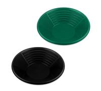 Relaxdays Juego de 2 bandejas de lavado de oro verde oscuro,negro