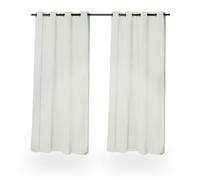 Relaxdays Juego de 2 cortinas opacas gris