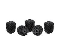 Relaxdays Cabezales de recambio para escobilla de inodoro 5 uds rosca 12 mm ø 8 cm negro