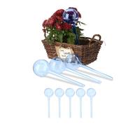 Relaxdays Juego de 9 globos de riego de PVC azul claro