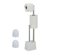 Relaxdays Juego de baño en acero inoxidable blanco