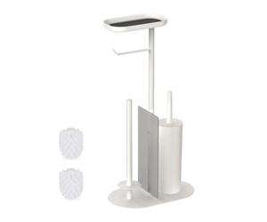 Relaxdays Juego de baño metálico blanco