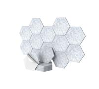 Relaxdays Juego de paneles acústicos hexagonales. gris