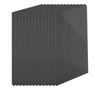 Relaxdays Juego de placas alveolares 6 mm antracita