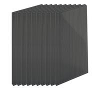 Relaxdays Juego de placas alveolares 6 mm antracita