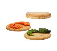 Relaxdays Juego de Tablas de Cortar para Cocina Grandes, Bambú, Beige, 2 x 30 x 30 cm, 4 Unidades