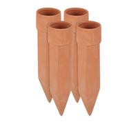 Relaxdays Kit de 8 conos de cerámica para riego marrón claro