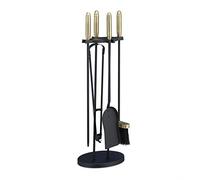 Kit chimenea negro ignífugo elegante kit de utensilios para chimenea 4 piezas