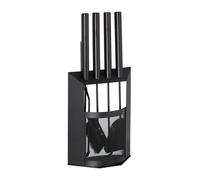 Relaxdays Kit de limpieza de chimenea con soporte negro