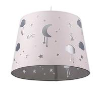 Relaxdays Lámpara colgante infantil «Cielo» blanco,rosa