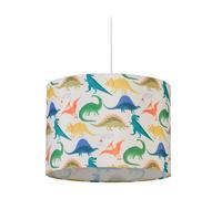 Relaxdays Lámpara colgante infantil de dinosaurios crema,amarillo,verde