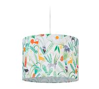Relaxdays Lámpara Colgante Infantil Jungla, Dormitorio Niño, Bebé, Sala Juego, Pantalla 140x35cm, E27, Multicolor