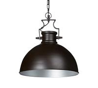 Relaxdays Lámpara de techo industrial marrón mate marrón oscuro,gris