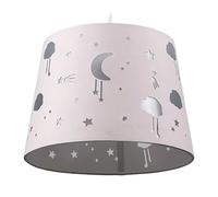 Relaxdays Lámpara colgante infantil «Cielo» blanco,rosa
