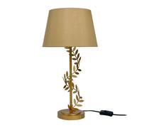 Relaxdays Lámpara de mesa «Rama de laurel» oro,negro