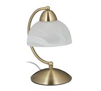 Relaxdays Lámpara elegante con función táctil blanco,oro
