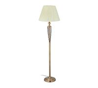 Relaxdays Lámpara de pie de estilo antiguo crema,cobre