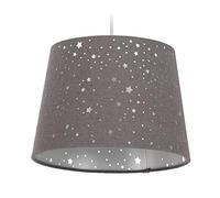 Relaxdays Lámpara de techo infantil con estrellas gris